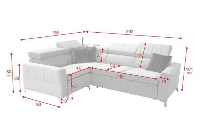 0009 corner sofa bed Bart II lava corners furniture store shop 11