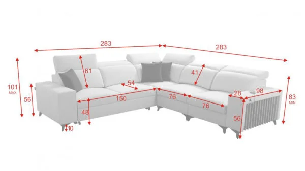 Braxton I Corner Sofa Bed - Lava Furniture Store