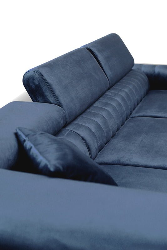 Amelia grey velvet corner sofa bed with storage Lava Furniture Store Ireland