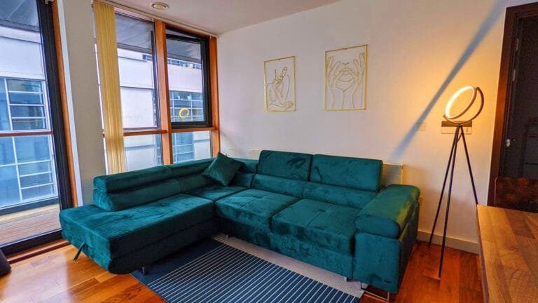 Athena Corner Sofa Bed with Storage n green Lava Corners Furniture Store