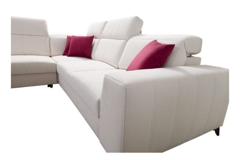 Benetti corner sofa bed with shelf