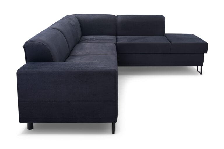 Margot black corner sofa bed with storage stain resistant and petproof Solar 99 fabric Lava Furniture Store Ireland