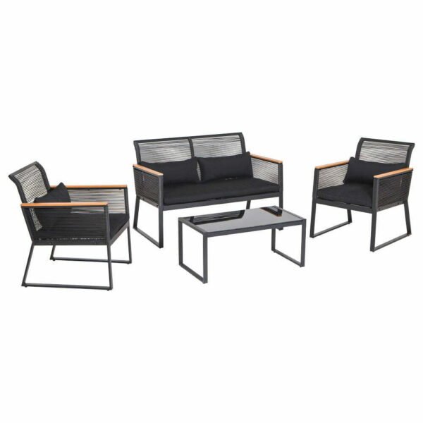 Capri Set with 2 Seater and 2 Armchairs with Coffee Table Lava Corners Furniture Store