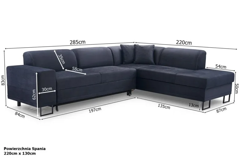 Dimensions of black corner sofa bed Lava corners best quality best price
