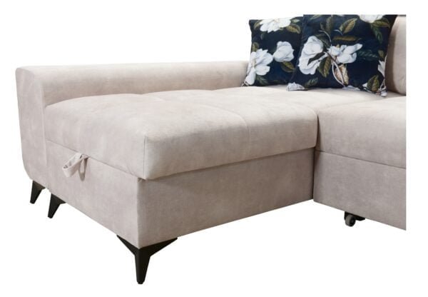 Corner sofa bed in cream colour