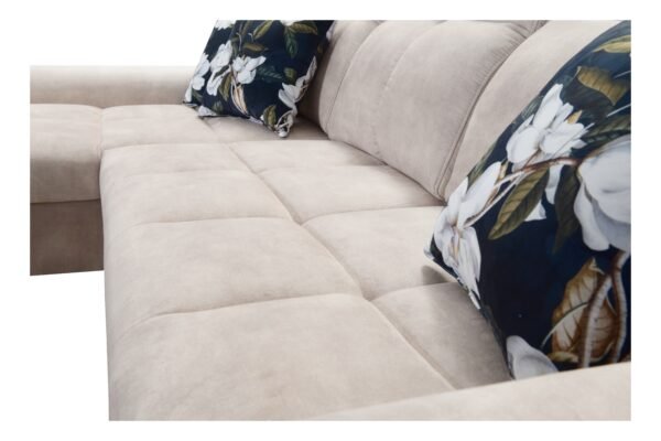 Corner sofa bed in cream colour
