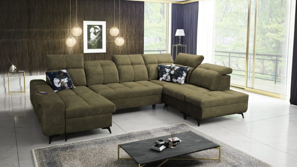 U Shape Corner Sofa Bed Grace VI