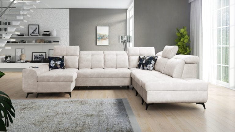 Grace U Shape Sofa bed with storage box and sleeping fuction