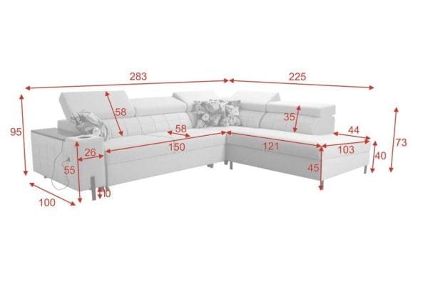 Gina III Corner Sofa Bed - Image 8