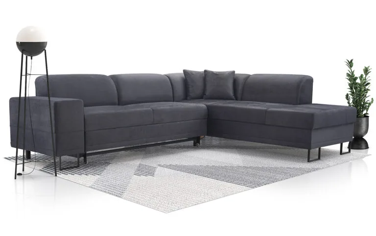 Grey Corner sofa bed with storage waterproof stain resistant petfriendly petproof Margot Lava corners good quality best price Solar 96
