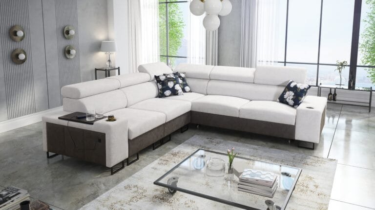 Milan III Corner Sofa Bed in Living Room