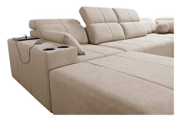 Marvello IV U Shape Sofa Bed with recliner out