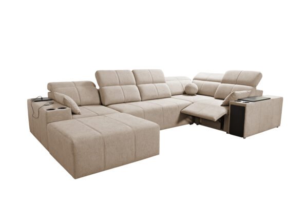 Marvello IV U Shape Sofa Bed with recliner out