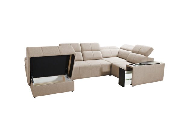 Marvello IV U Shape Sofa Bed with recliner out