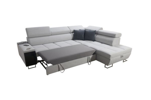 Merlin corner sofa bed in a livingroom,sofa colour grey shape sofa bedsleepingunctionout