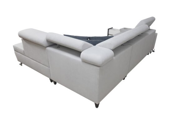 Merlin corner sofa bed in a livingroom,sofa colour grey shape sofa bed