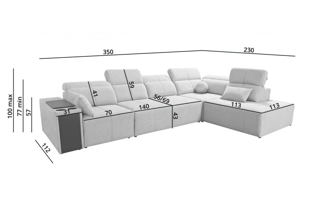 Marvello XI corner sofa bed Lava corners furniture store 5