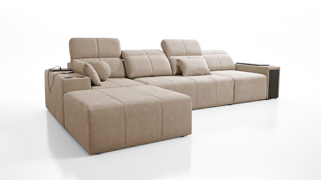 Marvello XII Corner Sof Bed with Electric Recliner from Lava Corners Furniture Store