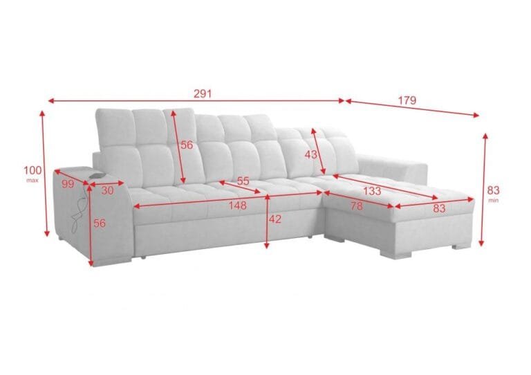 Polly I-Corner-Sofa-Bed- L shaped-Lava-corners-furniture-store-Ireland