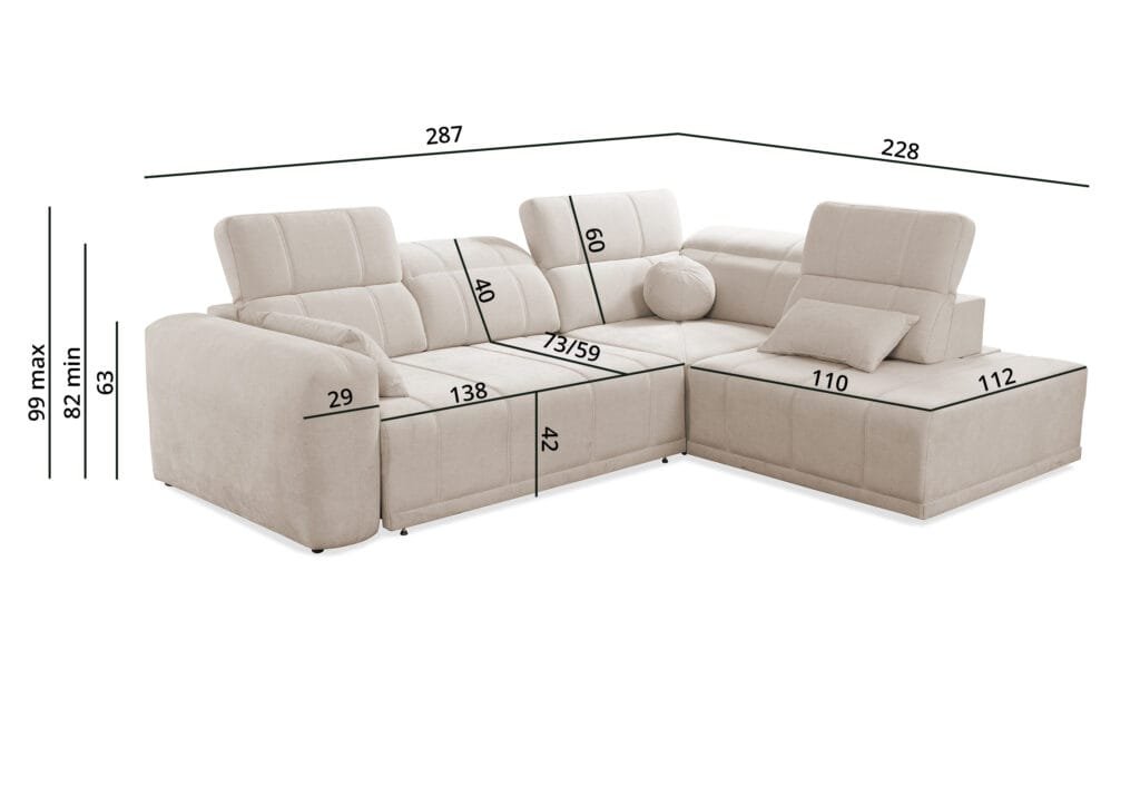 Robello VII Corner Sofa Bed from Lava Corners