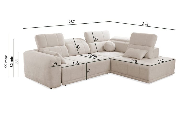 Robello VII Corner Sofa Bed from Lava Corners