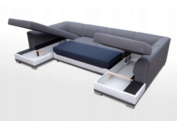 Dex U Shape Corner Sofa Bed - Image 4