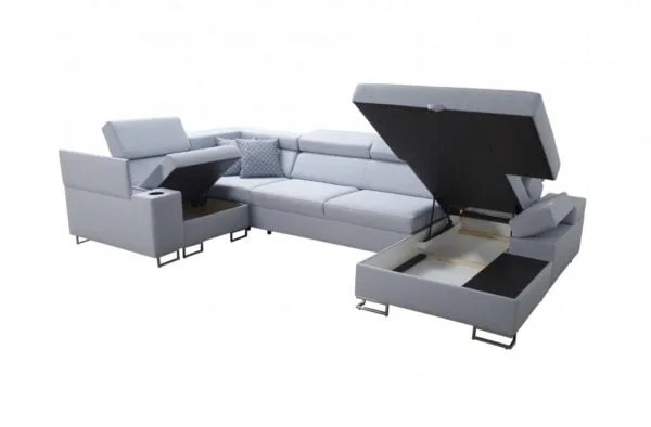 Salvador IV Mini U Shape Corner Sofa Bed - Image 3