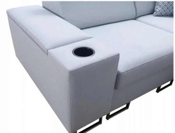 Salvador IV Mini U Shape Corner Sofa Bed - Image 6