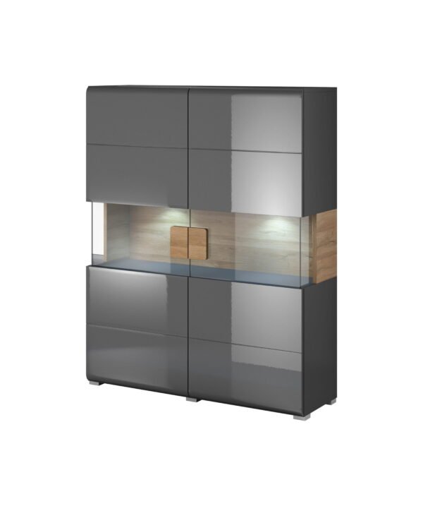 Turin Double Door Display Cabinet Lava Corners Furniture Store from Poland