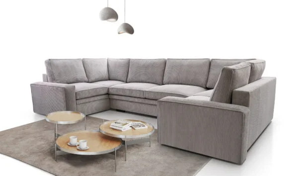 Turin U shaped corner sofa bed lava corners furniture Ireland (1)