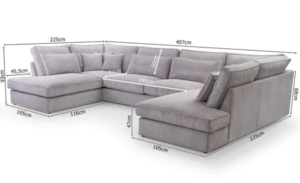 Cornelia U Corner Sofa Bed - Image 7