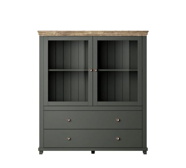double door with 2 drawers display cabinet evita lava furniture store