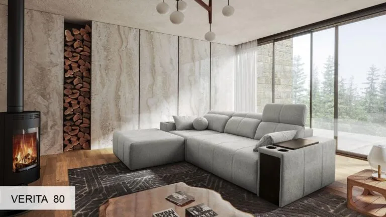 Marvello Corner Sofa Bed in light grey colour
